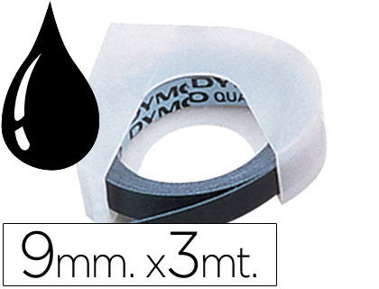 FITA DYMO 3D 9MM X 3MT PRETA