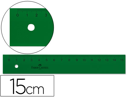 REGUA PLASTICO FABER 15 CM