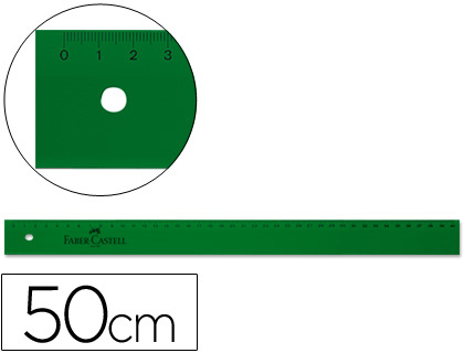 REGUA PLASTICO FABER 50 CM