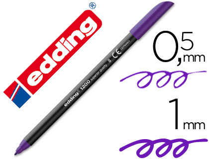 MARCADOR EDDING 1200 PONTA DE FIBRA REDONDA TRACO 1 MM N.8 VIOLETA