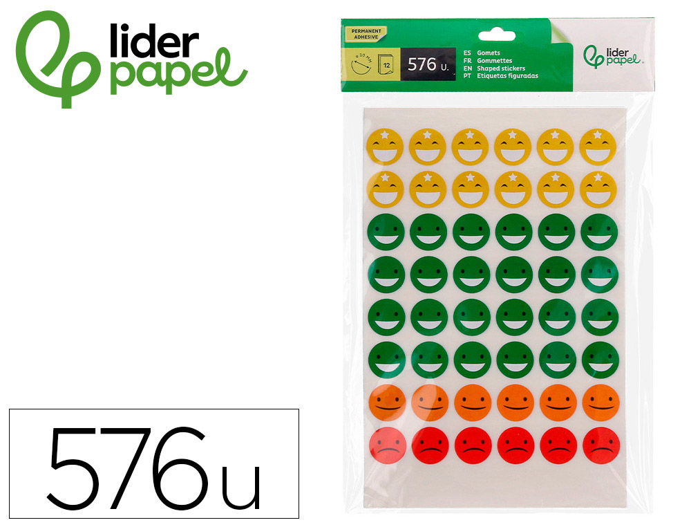 ETIQUETAS ESCOLAR LIDERPAPEL CARAS BOLSA DE 12 FOLHAS 48 CARAS POR FOLHA CORES SORTIDAS