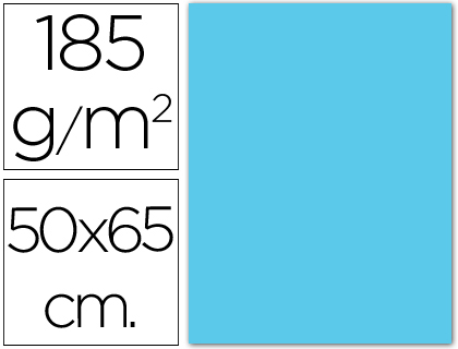 CARTOLINA GUARRO 50X65 CM 185 GR AZUL CEU