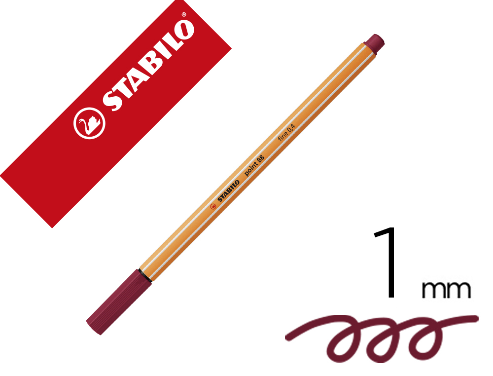 MARCADOR STABILO PONTA DE FIBRA POINT 88 PURPURA 0,4 MM