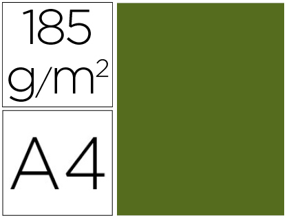 CARTOLINA GUARRO DIN A4 VERDE SAFARI 185 GR PACK DE 50 FOLHAS