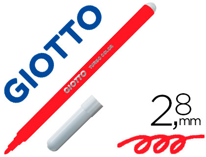 MARCADOR GIOTTO TURBO COLOR LAVAVEL COM PONTA BLOQUEADA UNICOLOR VERMELHO