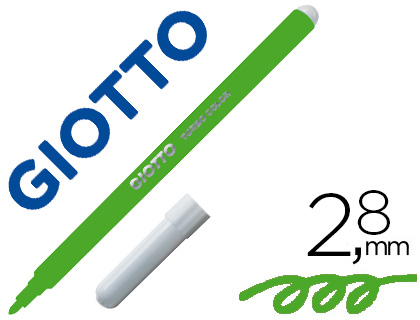 MARCADOR GIOTTO TURBO COLOR LAVAVEL COM PONTA BLOQUEADA UNICOLOR VERDE