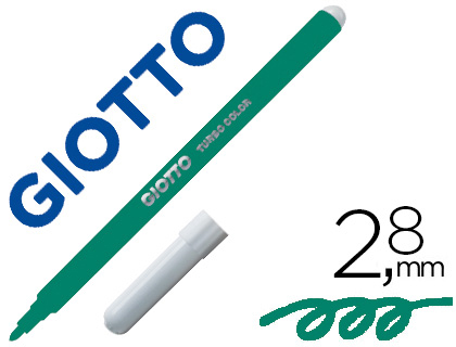 MARCADOR GIOTTO TURBO COLOR LAVAVEL COM PONTA BLOQUEADA UNICOLOR VERDE ESCURO