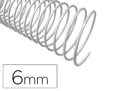 ESPIRAL Q-CONNECT METALICA BRANCO 64 5:1 6 MM 1 MM CAIXA DE 200 UNIDADES