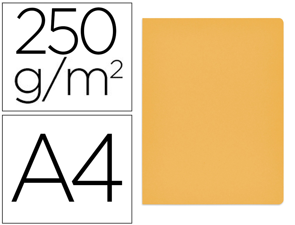 CLASSIFICADOR DE CARTOLINA GIO SIMPLE INTENSO DIN A4 AMARELO 250G/M2