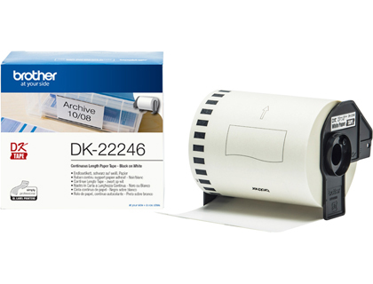 ETIQUETA ADESIVA BROTHER DK22246 TAMANHO 103MM X 30,48 M PARA IMPRESSORAS QL
