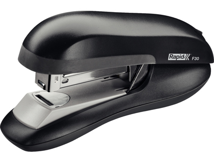 AGRAFADOR RAPID F30 PLASTICO ABS COR PRETA CAPACIDADE 30 FOLHAS USA AGRAFES 24/6 E 26/6