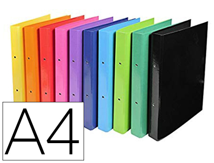 PASTA EXACOMPTA IDERAMA 2 ANEIS 30 MM DIN A4 CARTAO FORRADO PVC CORES SORTIDAS