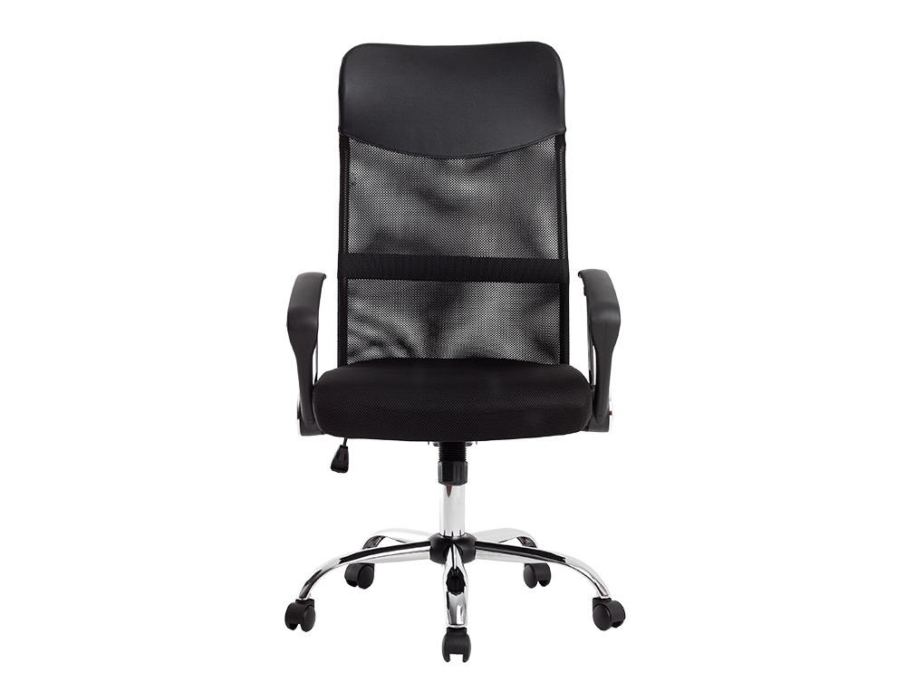 CADEIRA DE DIRECAO Q-CONNECT IMPERIA BASE METAL ENCOSTO ALTO REGULAVEL EM ALTURA 1110+100MM ALTURA PELE E TECIDO PRETO