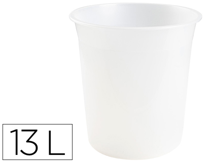 CESTO PLASTICO Q-CONNECT TRANSPARENTE 13 LITROS