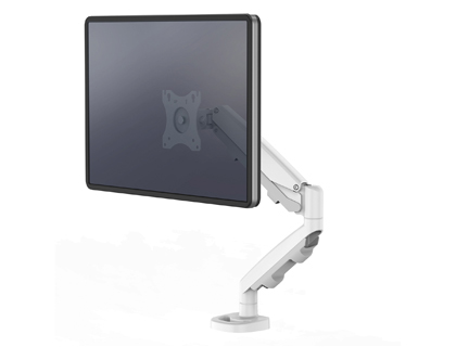 BRAÇO PARA MONITOR FELLOWES SERIE EPPA AJUSTAVEL ALTURA 1 VISOR NORMATIVA VESA ATE 10 KG BRANCO