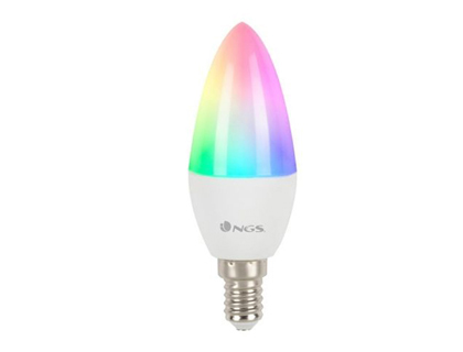 LAMPADA NGS SMART WIFI LED BULB GLEAM 514C HALOGENA CORES 5W 500 LUMENS E14 REGULAVEL EM INTESIDADE