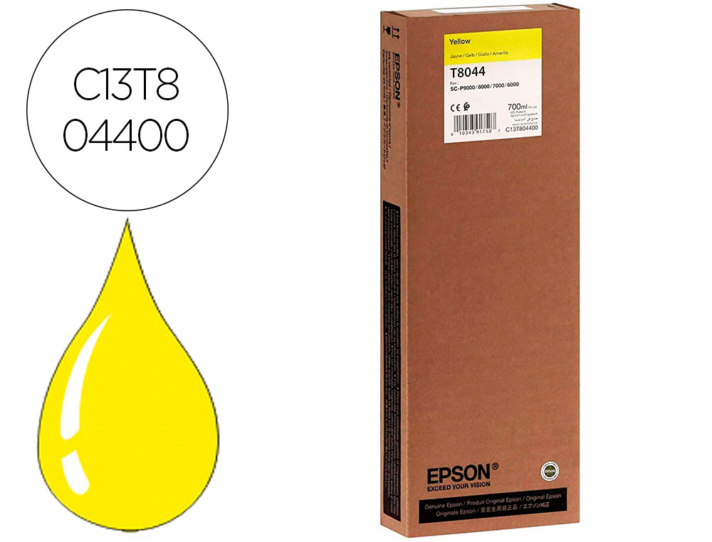 TINTEIRO EPSON GF SURECOLOR SERIE SC-P AMARELO ULTRACHROME HDX/HD 700ML