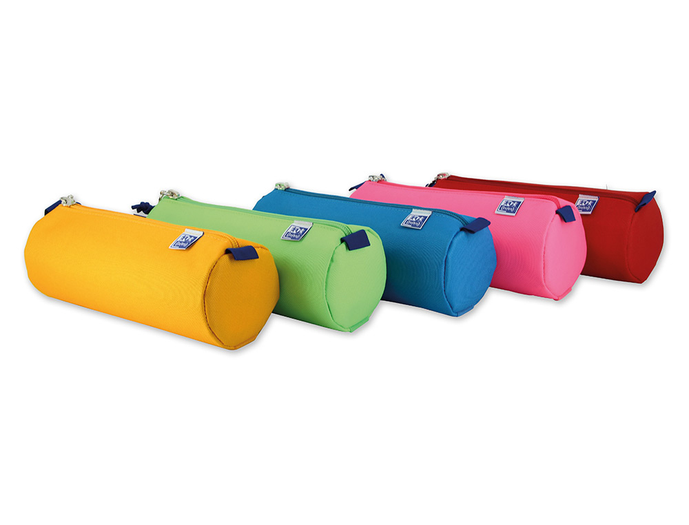 ESTOJO ESCOLAR OXFORD KANGOO KIDS REDONDO GRANDE CORES SORTIDAS 220X70X90 MM