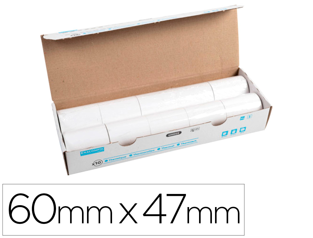 ROLO CALCULADORA EXACOMPTA TERMICO 60 MM X 47 MM 55 G/M2