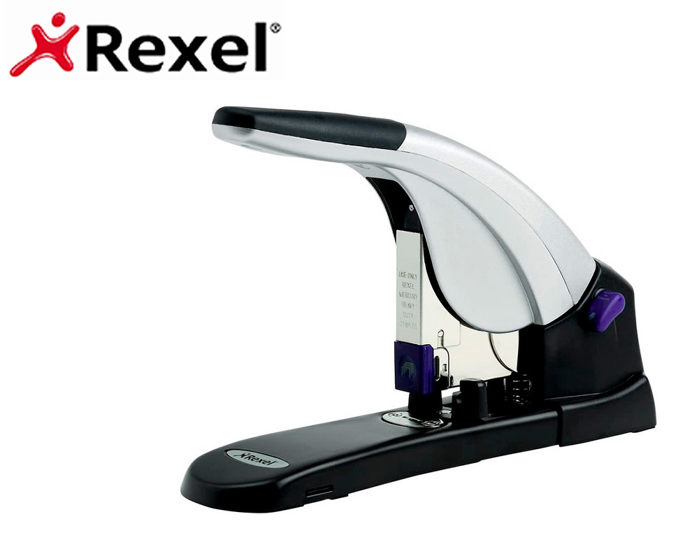 AGRAFADOR REXEL MERCURY HEAVY DUTY 120 METALICO CAPACIDADE 120 FOLHAS USA AGRAFES REXEL MERCURY COR PRATA/PRETO