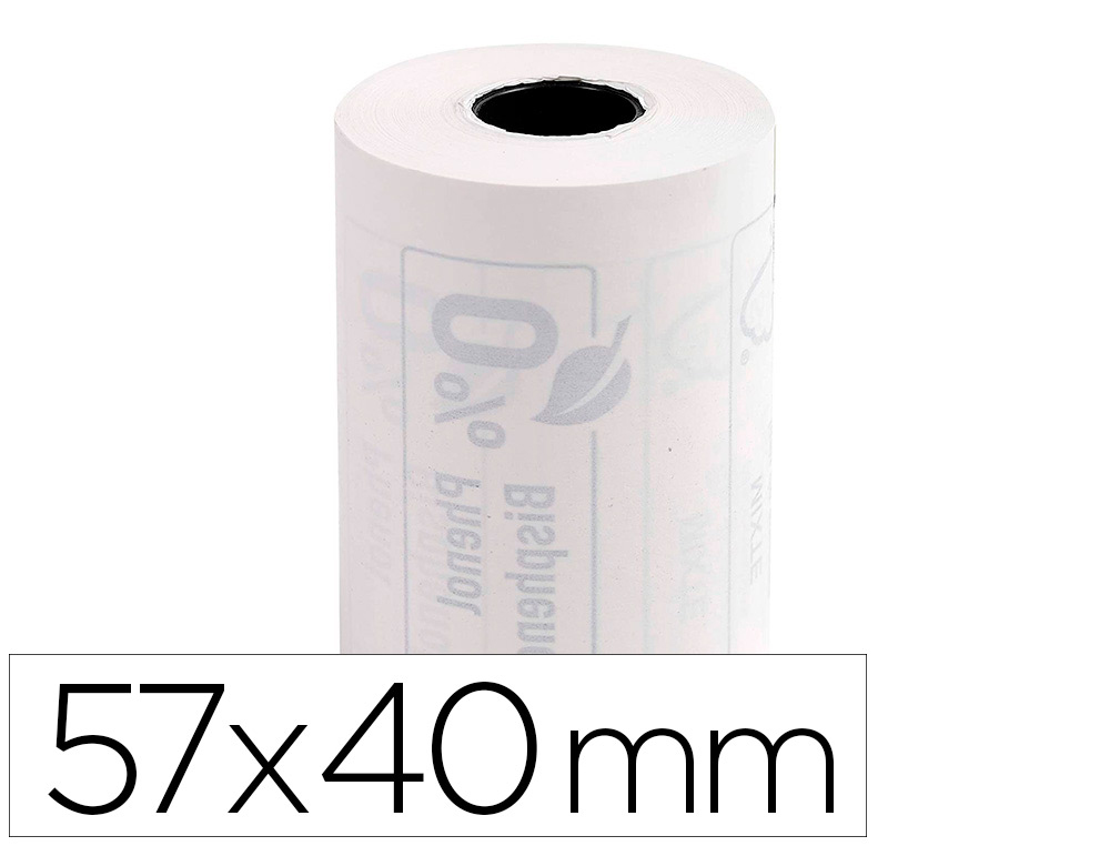 ROLO DE CALCULADORA EXACOMPTA TERMICO PARA TPV 57 MM X 40 MM 55 G/M2 FSC SEM FENOL NEM PLASTICO