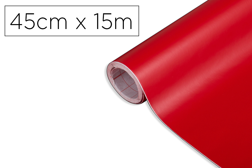 ROLO ADESIVO DC-FIX VERMELHO SINAL MATE LARGURA 45 CM COMPRIMENTO 15 MT