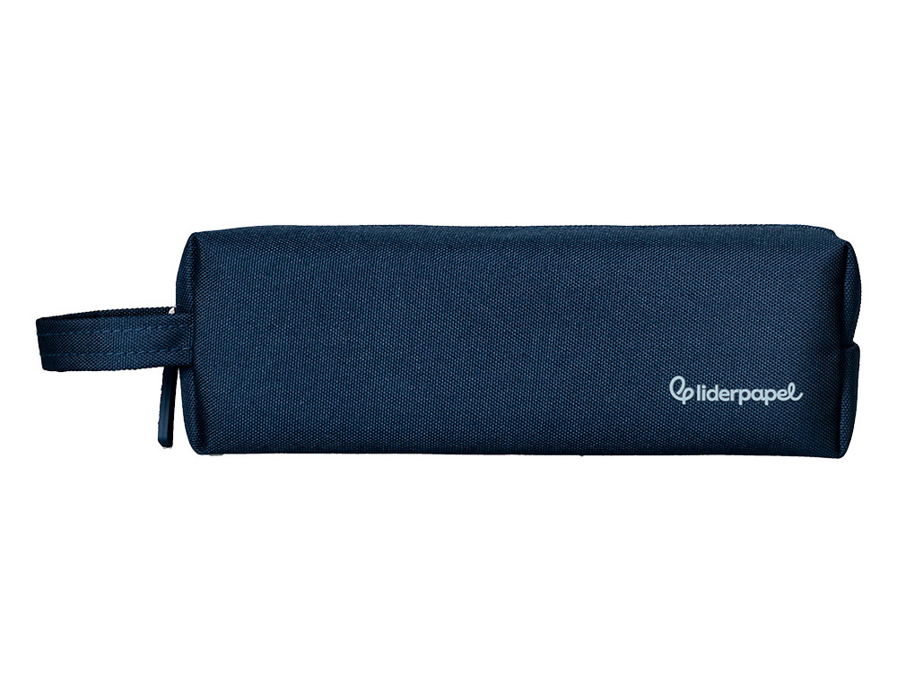 ESTOJO ESCOLAR LIDERPAPEL RETANGULAR COM ASA 210X70 MM AZUL MARINHO