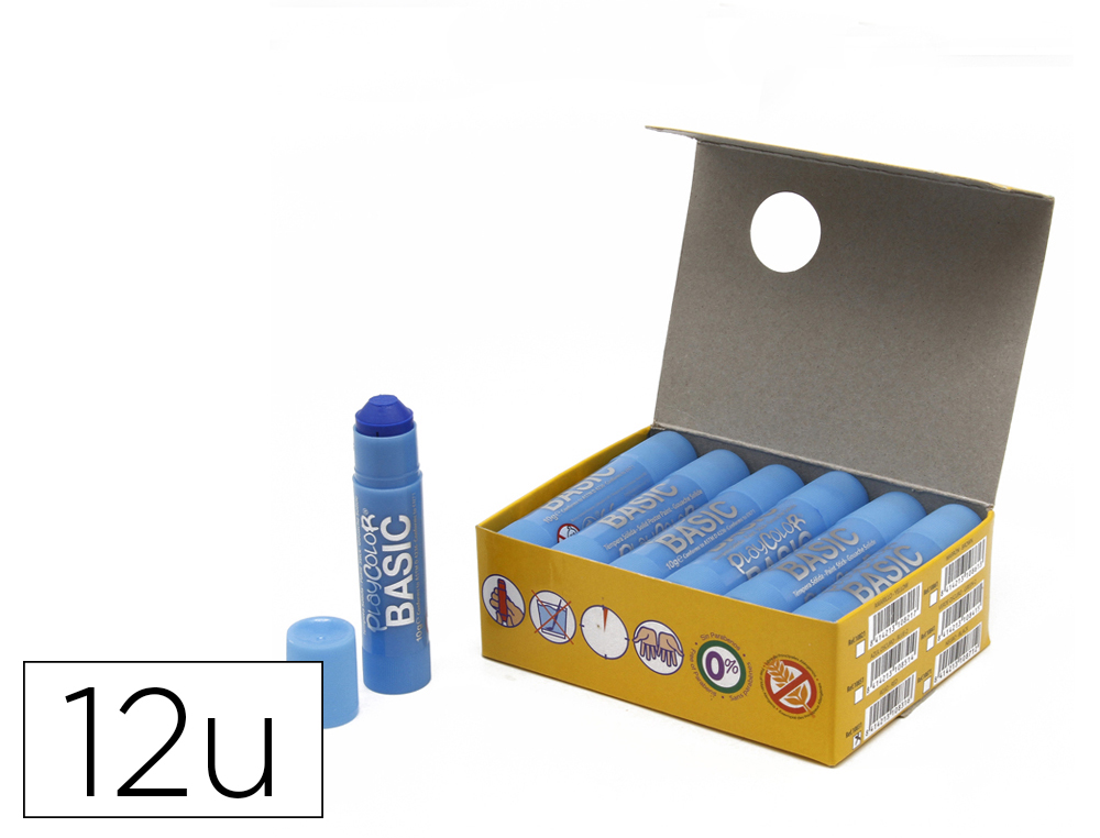 GUACHE SOLIDA PLAYCOLOR BASIC ONE 10 GR AZUL CLARO CAIXA DE 12 UNIDADES