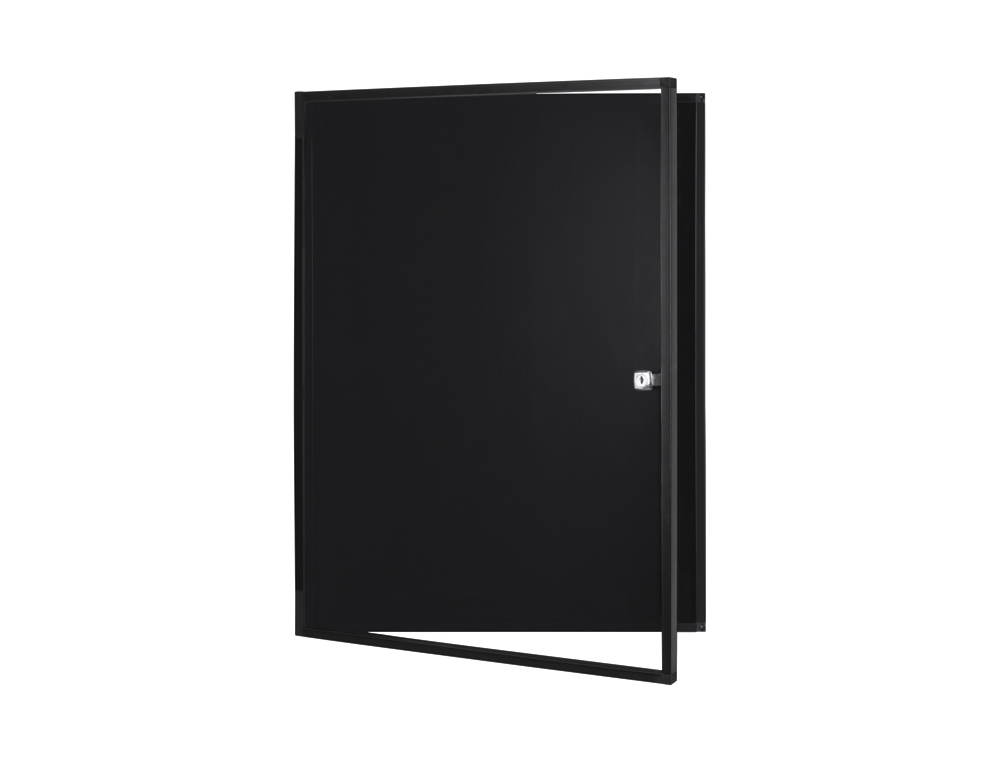 VITRINA DE ANUNCIOS BI-OFFICE NEW GEN MAGNETICA ACERO LACADO 9XA4 PARA INTERIOR COLOR NEGRO 696X933X36 MM