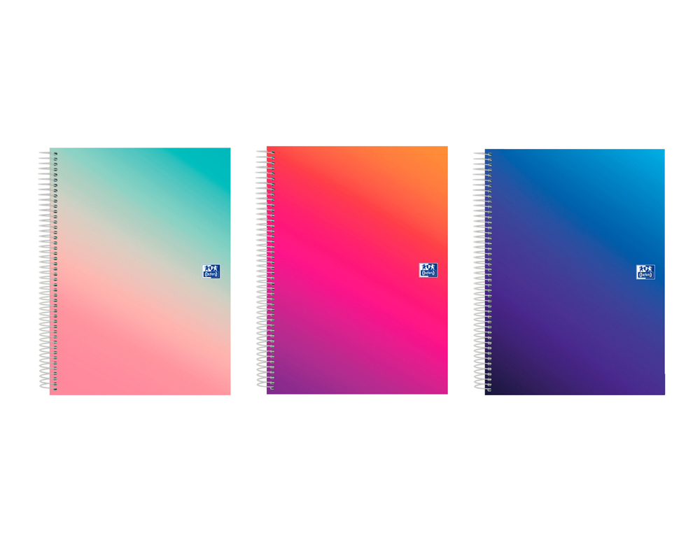 CADERNO ESPIRAL OXFORD CAPA EXTRA DURA 120 FOLHAS KANGOO GRADIENT