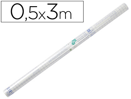 ROLO PLASTICO ADESIVO FORRA LIVROS 0,50 MT X 3 MT 50 MICRONS