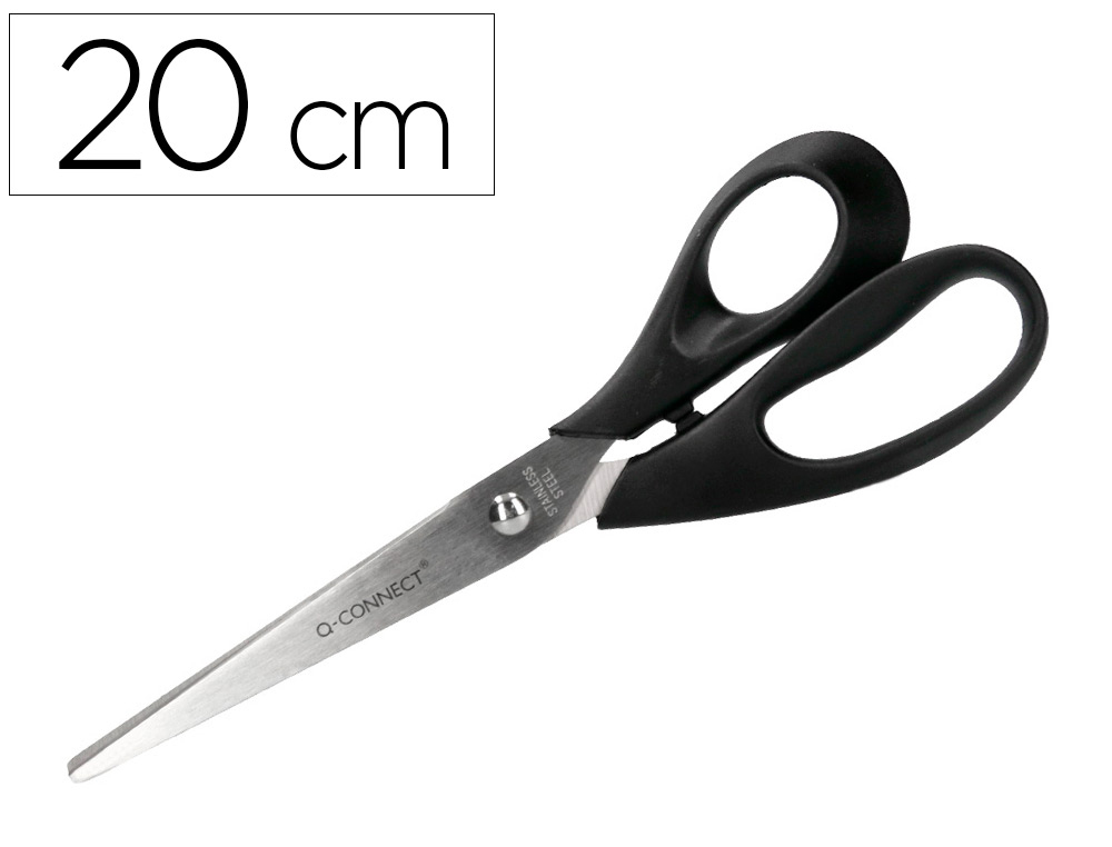 TESOURA PARA ESCRITORIO Q-CONNECT BLISTER 1- 8'' ( 200 MM)