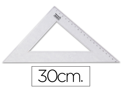 ESQUADRO LIDERPAPEL CRISTAL LIDERPAPEL TRANSPARENTE 30 CM