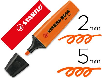 MARCADOR FLUORESCENTE STABILO BOSS 70 LARANJA