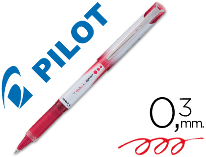 MARCADOR PILOT ROLLER V-BALL GRIP VERMELHO 05 MM