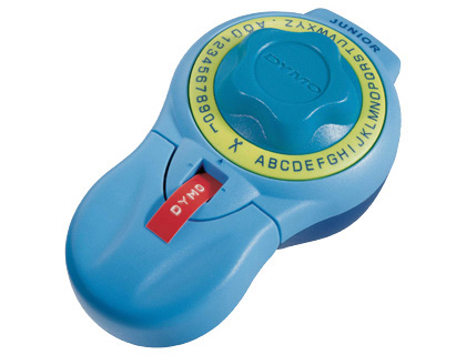 ETIQUETADORA DYMO JUNIOR 9 MM UTILIZA FITAS 3D DE 9 MM DE LARGURA X 2 E 3 M DE COMPRIMENTO COR AZUL