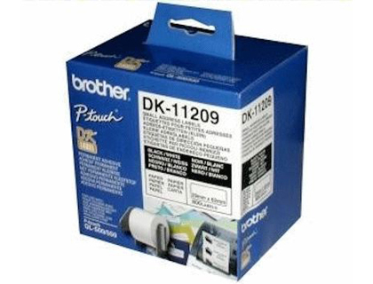 ETIQUETAS PRECORTADAS BROTHER DK11209 BRANCA 62 MM X 29 MM PAPEL TERMICO DIRECAO PEQUENA 800 ETIQUETAS