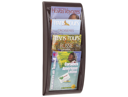 EXPOSITOR PAPERFLOW MURAL COM 4 DIVISORIAS PARA FORMATO DIN A4 650 X 290 X 95 MM