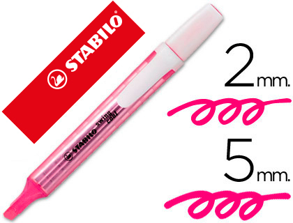 MARCADOR FLUORESCENTE STABILO SWING COOL ROSA