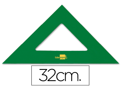ESQUADRO LIDERPAPEL 32 CM PLASTICO VERDE