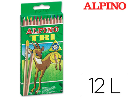 LAPIS DE CORES ALPINO TRI ESTOJO DE 12 CORES SORTIDAS