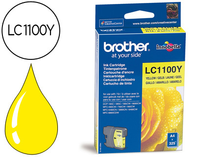 TINTEIRO BROTHER LC-1100Y AMARELO
