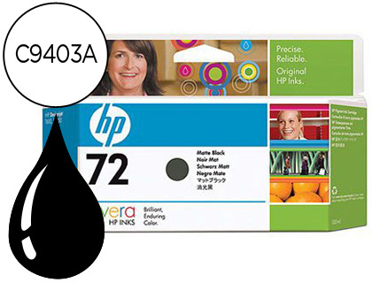 TINTEIRO HP 72 PRETO MATE DESIGNJET T610/1100 130ML