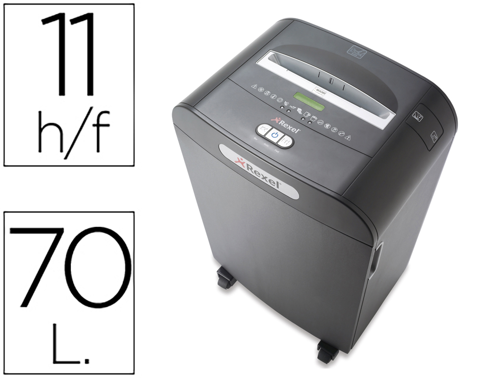 DESTRUIDORA DE DOCUMENTOS REXEL ANTI ENCRAVAMENTO MERCURY RDM1170 CAPACIDADE DE CORTE 11 F DESTROI AGRAFES E CLIPS