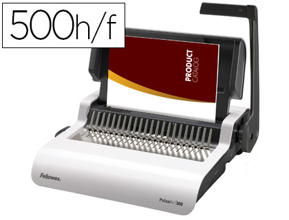 ENCADERNADORA FELLOWES PULSAR MANUAL PARA ESPIRAL + 300 PERFURA 20 FOLHAS DIN A4 ENCADERNA ATE 300 FOLHAS
