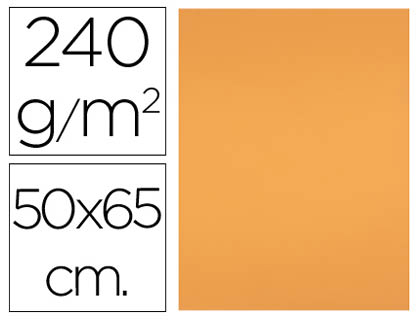 CARTOLINA LIDERPAPEL 50X65 CM 240 GR TANGERINA