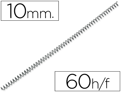 ESPIRAL Q-CONNECT METALICA 56 4:1 10MM 1 MM CAIXA DE 200 UNIDADES