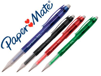 ESFEROGRAFICA PAPER MATE ERASABLE GEL CORES SORTIDAS COM BORRACHA