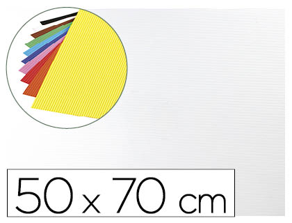 GOMA EVA ONDULADA LIDERPAPEL 50X70CM 2,2MM DE ESPESSURA BRANCO