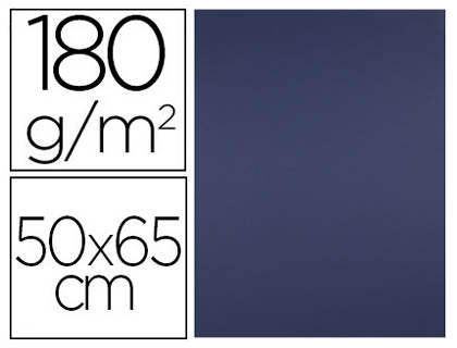 CARTOLINA LIDERPAPEL 50X65 CM 180 GR AZUL SAFIRA PACK DE 25 UNIDADES